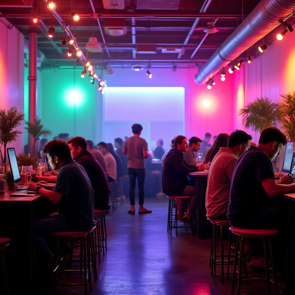 Community gaming night with focus on visually stunning indies